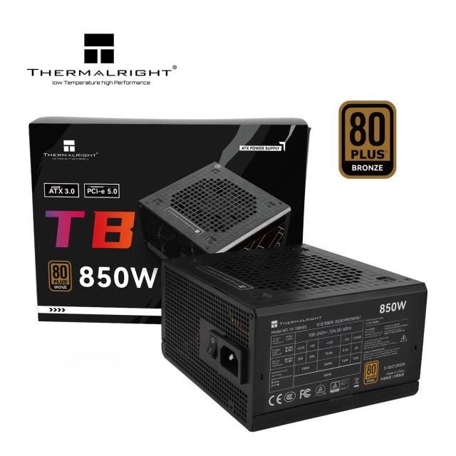 Захранване Thermalright TR-TB-850S, 850W, Active PFC, ATX 3.0, 80 PLUS BRONZE