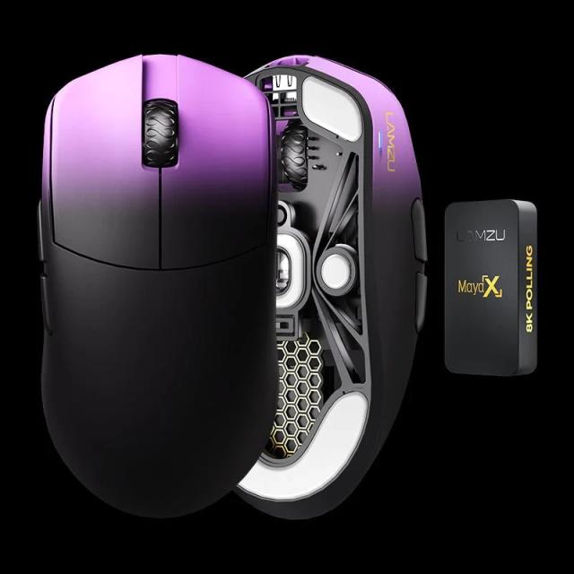 Мишка Lamzu MAYA X 8K, оптична, 30 000 dpi, Wireless, Purple Shadow