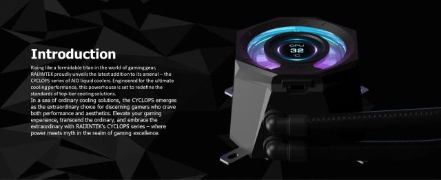 Охладител за процесор Raijintek Water Cooling, CYCLOPS 360 Black, LGA1851/LGA1700/AM5