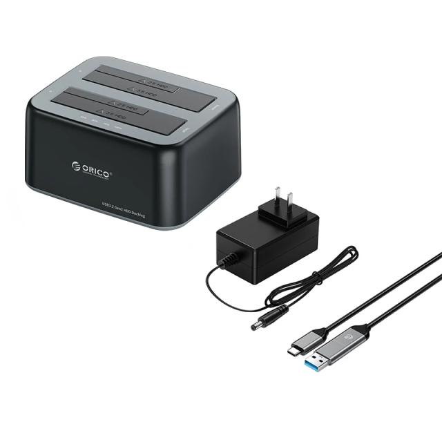 Докинг станция Orico HDD/SSD Dock - 2 BAY 2.5/3.5 USB-C/USB-A