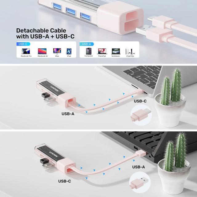 Хъб Unitek 4 портов USB-C/USB-A 3.0 