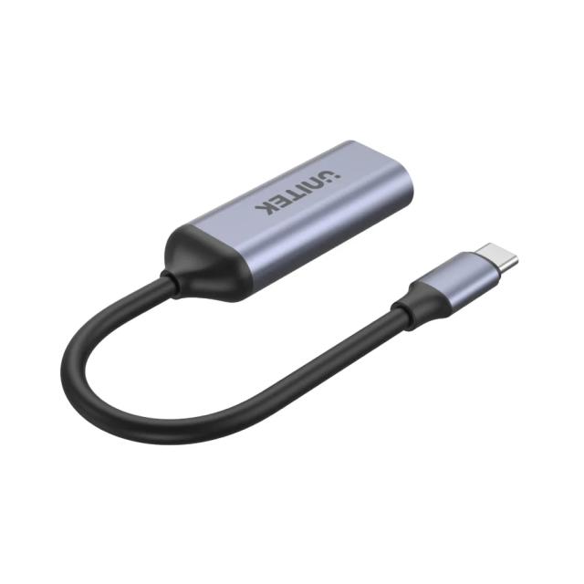 Адаптер Unitek USB Type-C (м)  към  HDMI 2.1 (ж) - 8K, 120Hz, Aluminium