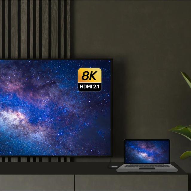 Адаптер Unitek USB Type-C (м)  към  HDMI 2.1 (ж) - 8K, 120Hz, Aluminium