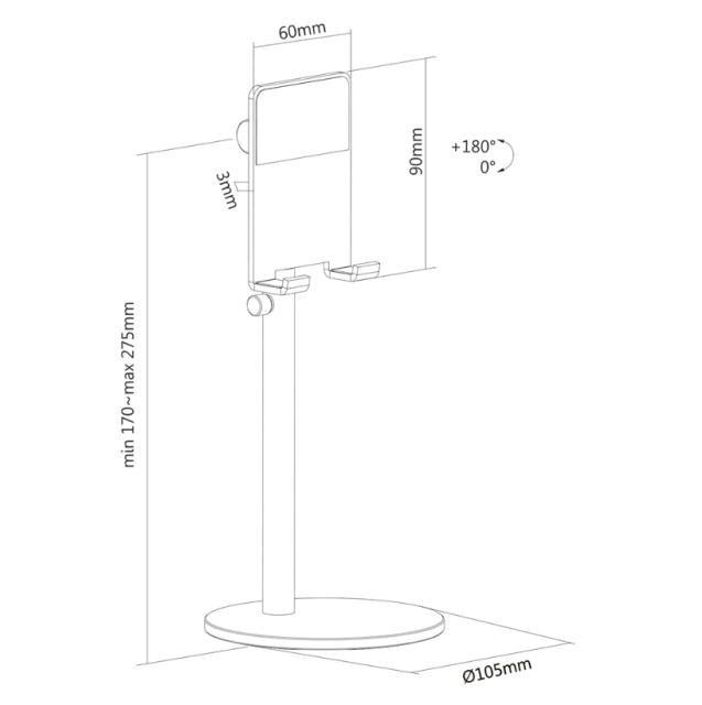 Стойка Neomounts by NewStar Phone Desk Stand (suited for phones up to 7")