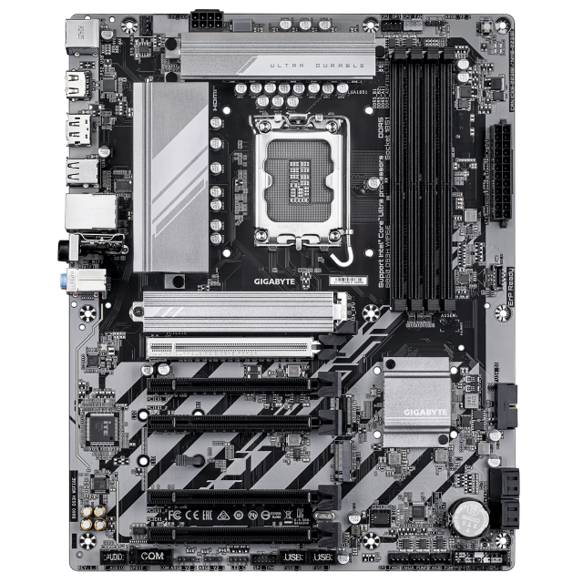 Дънна платка GIGABYTE B860 DS3H WIFI 6E, LGA1851, 4x DDR5, 2x M.2, 4x SATA 6Gb/s, Wi-Fi 6E, BLUETOOTH 5.3, HDMI, DP. ATX