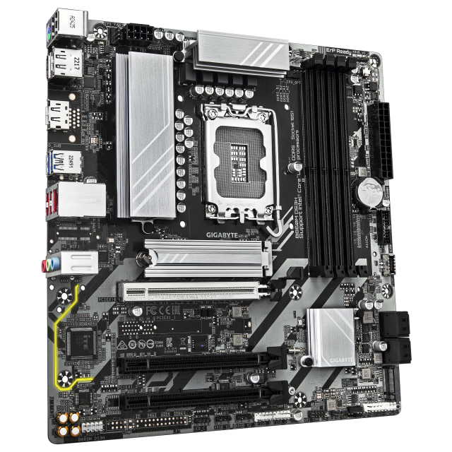 Дънна платка GIGABYTE B860 DS3H, LGA1851, 4x DDR5, 2x M.2, 4x SATA 6Gb/s, HDMI, DP. ATX