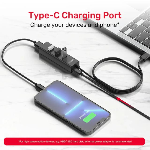 USB хъб Unitek 4-портов, 4 x USB 3.0, 1.2m, USB 3.0/2.0
