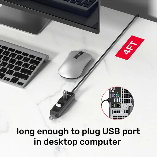 USB хъб Unitek 4-портов, 4 x USB 3.0, 1.2m, USB 3.0/2.0