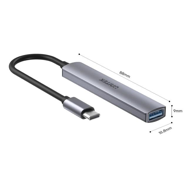 Хъб Unitek H1208B 4-портов USB3.0/2.0, USB Type-C