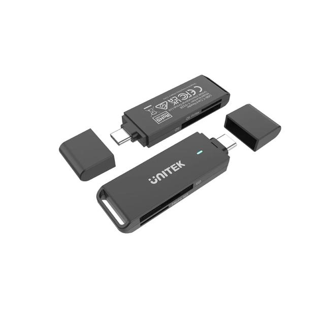 Четец за карти Unitek Card Reader Y-9328, TF / SD / Micro SD / SDXC / SDHC / MMC / RSMMC / Micro SDXC, USB Type-C