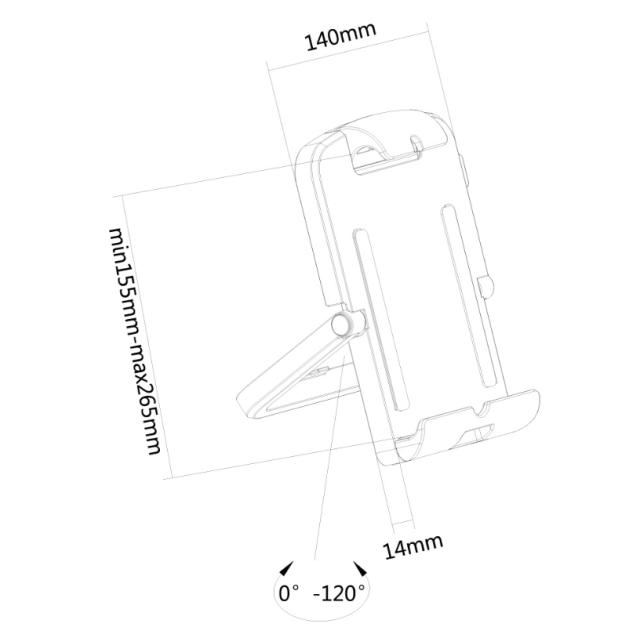 Стойка Neomounts by NewStar Tablet Desk Stand (fits most 7"-10,1" tablets, can also be mounted on VESA 75x75)