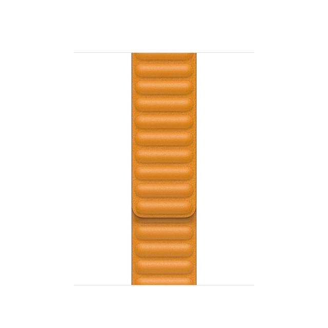 Каишка за часовник Apple Watch 40mm Band: California Poppy Leather Link - Small (Seasonal Fall 2020)