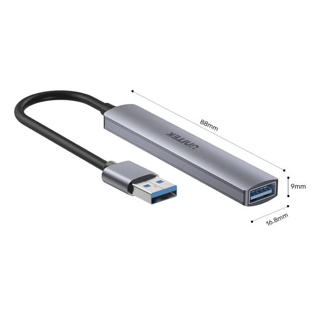 USB хъб Unitek 4-портов, 1 x USB 3.0, 3 x USB2.0, USB 3.0/2.0