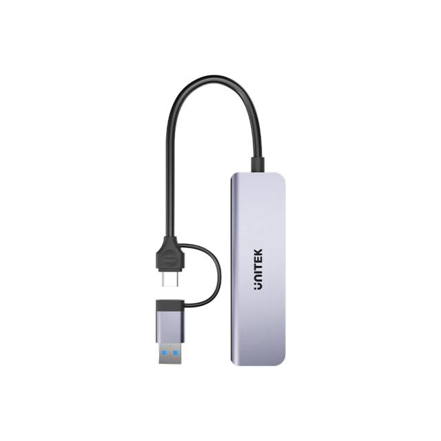 USB хъб Unitek 3-портов, 3 x USB 3.0, USB Type-C/USB-A