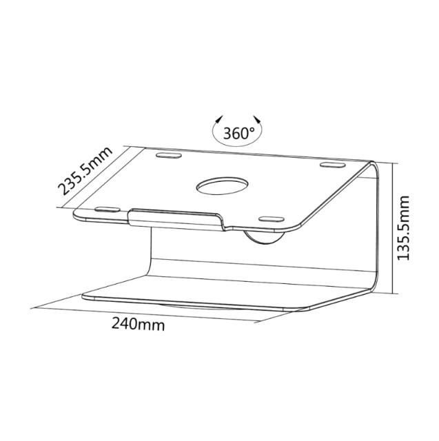 Стойка Neomounts by NewStar Notebook Desk Stand (ergonomic, 360 degrees rotatable)