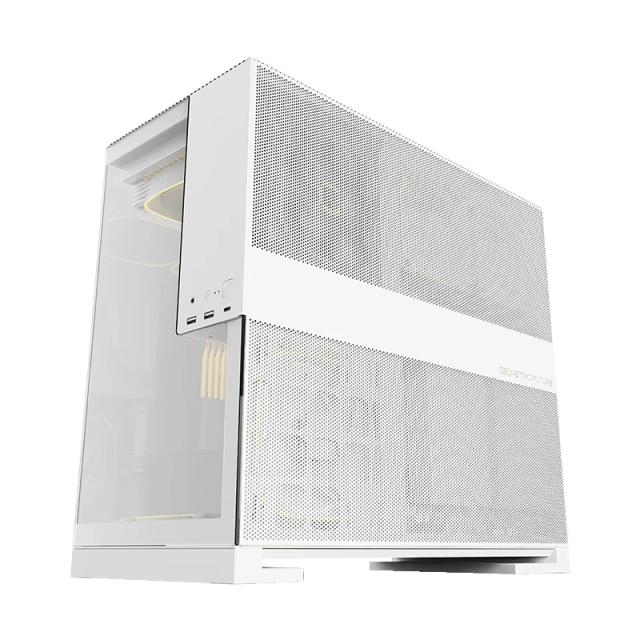 Кутия Geometric Future Model 5 White, Middle Tower, 1 x USB 3.2 Gen 2 Type-C, 2 x USB 3.0, HD Audio x 1, EATX / ATX / mATX / Mini-ITX