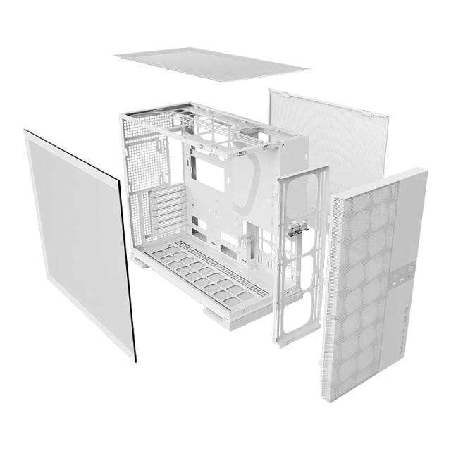 Кутия Geometric Future Model 5 Vent White, Middle Tower, 1 x USB 3.2 Gen 2 Type-C, 2 x USB 3.0, HD Audio x 1, EATX / ATX / mATX / Mini-ITX