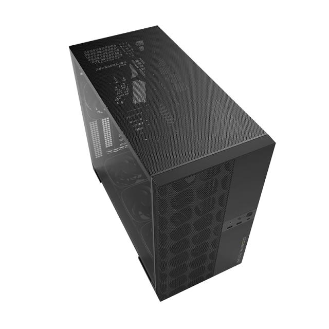 Кутия Geometric Future Model 5 Vent Black, Middle Tower, 1 x USB 3.2 Gen 2 Type-C, 2 x USB 3.0, HD Audio x 1, EATX / ATX / mATX / Mini-ITX