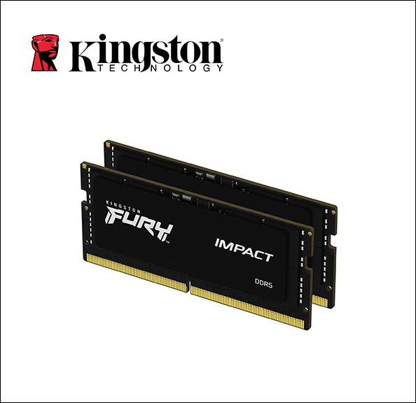 Памет Kingston FURY Impact Black 16GB (2x8GB) SODIMM DDR5 4800MHz, CL38, 1.1 V