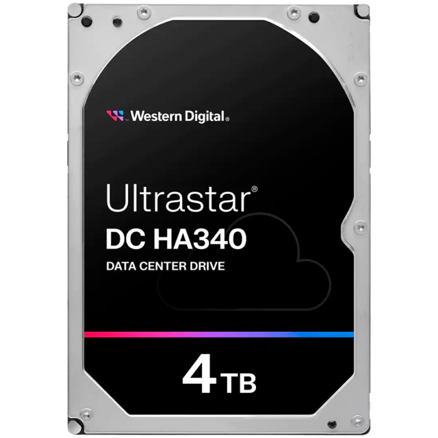 Твърд диск Western Digital Ultrastar DC HA340 4TB 512e SE, 256MB, 7200 RPM, SATA III, 3.5" (8.89 cm)