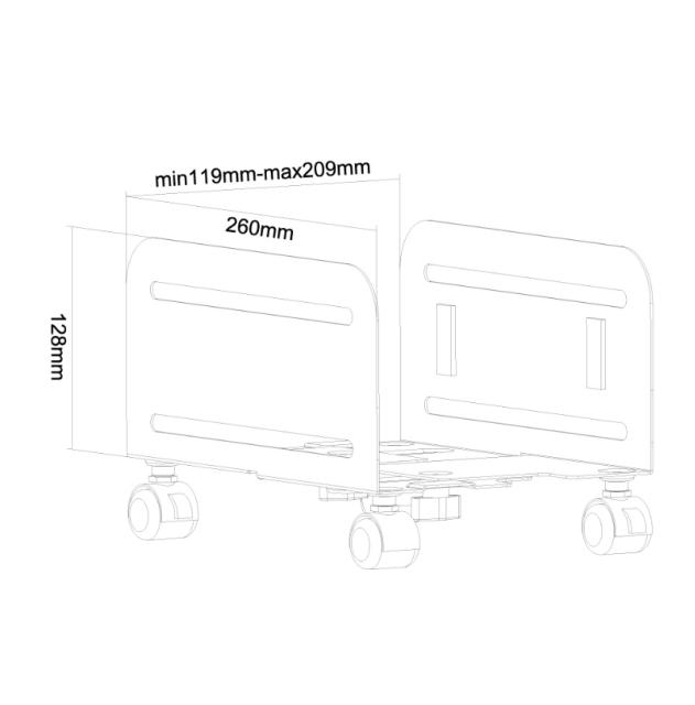 Стойка Neomounts by NewStar CPU Holder (mobile / width: 12-21 cm)
