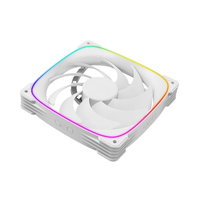 Вентилатор Geometric Future Squama 2503W-14, 140mm, ARGB, 4 pin PWM, White