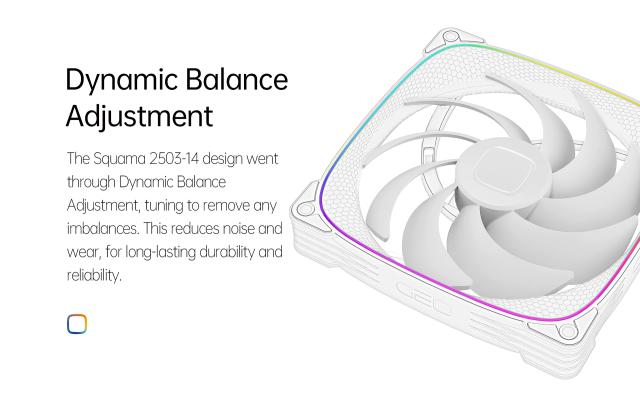 Вентилатор Geometric Future Squama 2503W-14, 140mm, ARGB, 4 pin PWM, White