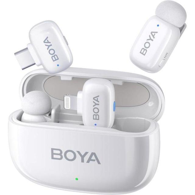 Безжична микрофонна система BOYA Mini 13, 20 Hz - 20 kHz, -42 dB, USB Type-C, Lightning