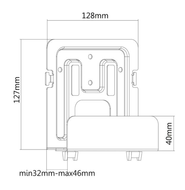 Стойка Neomounts by NewStar Universal Mediabox Mount 32-46 mm. depth (also suited for Apple TV)