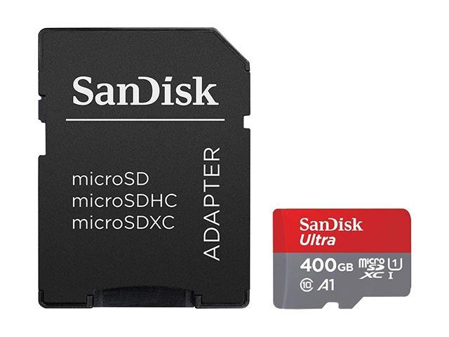 Карта памет SANDISK Ultra microSDXC, 400GB, Class 10, UHS-I A1, 98 MB/s с адаптер SD 