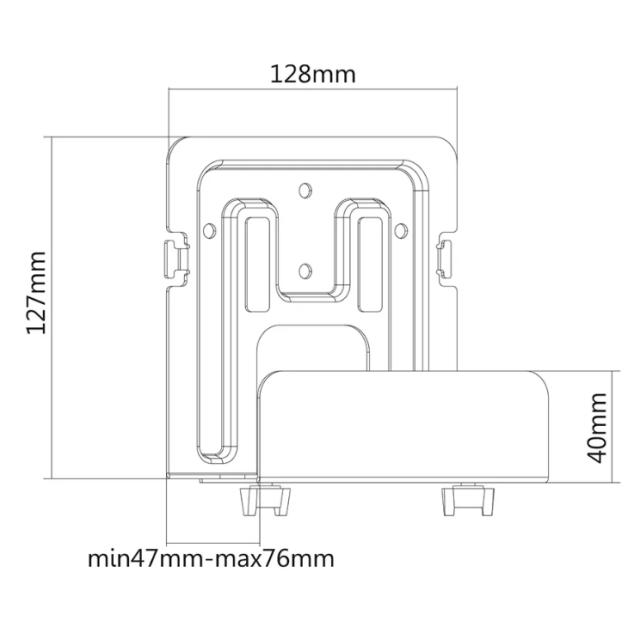 Стойка Neomounts by NewStar Universal Mediabox Mount 47-76 mm. depth (also suited for Apple TV)