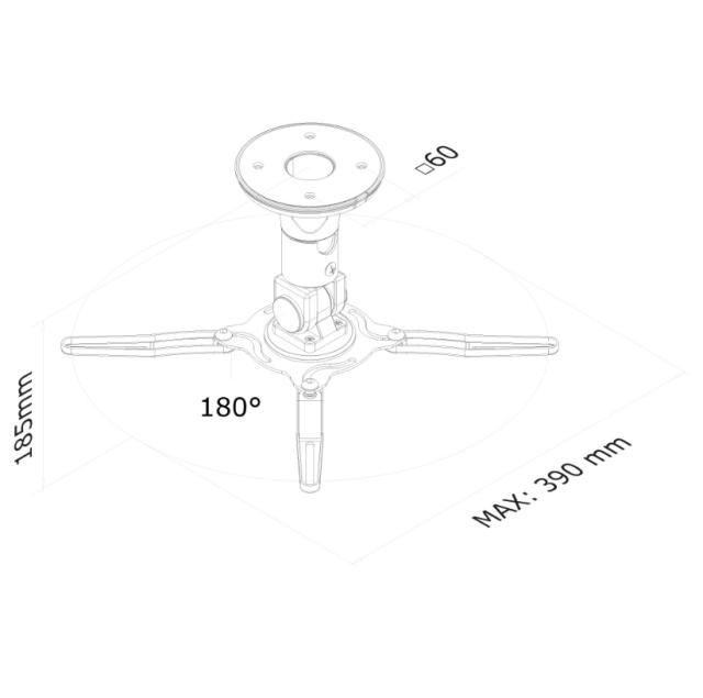 Стойка Neomounts by NewStar Projector Ceiling Mount (height: 19 cm)