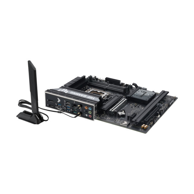 Дънна платка ASUS TUF GAMING B860-PLUS WIFI, LGA1851, 4x DDR5, 3 x M.2, 4 x SATA 6Gb/s, Wi-Fi 7, Bluetooth v5.4, HDMI, DP, ATX