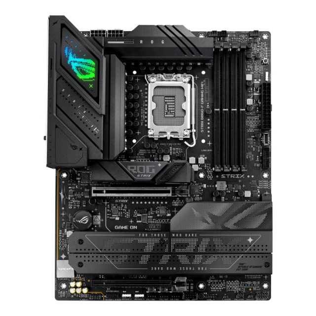 Дънна платка ASUS ROG STRIX B860-F GAMING WIFI, LGA1851, 4x DDR5, 4x M.2, 4x SATA 6Gb/s, Wi-Fi 7, Bluetooth v5.4, HDMI, DP, ATX