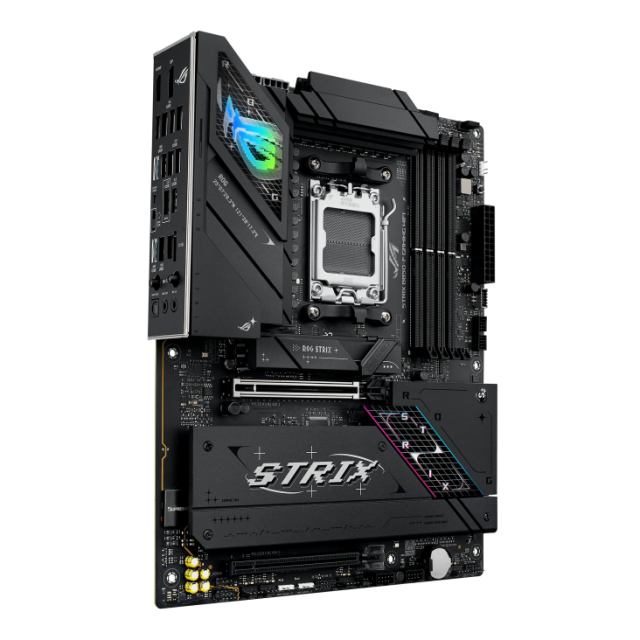 Дънна платка ASUS ROG STRIX B850-F GAMING WIFI, AM5, 4x DDR5, 4x M.2, 2x SATA 6Gb/s, Wi-Fi 7, Bluetooth v5.4, HDMI, DP, ATX