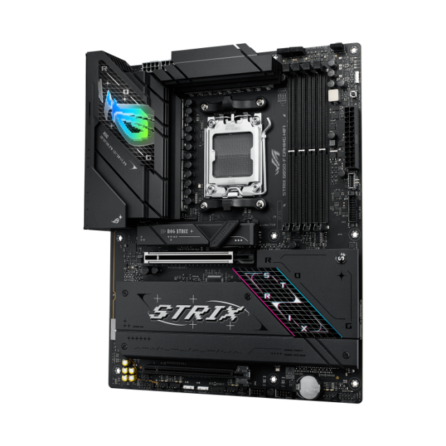 Дънна платка ASUS ROG STRIX B850-F GAMING WIFI, AM5, 4x DDR5, 4x M.2, 2x SATA 6Gb/s, Wi-Fi 7, Bluetooth v5.4, HDMI, DP, ATX