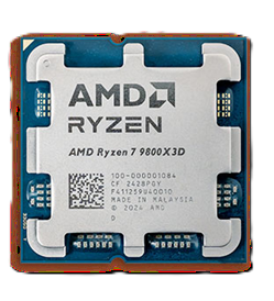 Процесор AMD RYZEN 7 9800X3D 6C (4.7 / 5.2 GHz, 8MB Cache), 120W, AM5, TRAY, без охлаждане