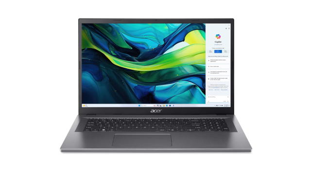 Лаптоп Acer Aspire Go 17 AG17-31P-C5VT,  Intel Core 3 N150 3.6 GHz, 17.3" (43.18 cm) Full HD IPS Anti-Glare Display, 16GB LPDDR5, 512GB SSD, 2x USB 3.2 Gen 2 Type-C, Free DOS