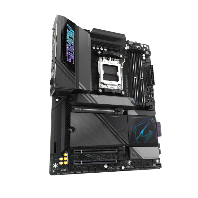 Дънна платка GIGABYTE X870E AORUS PRO WIFI 7, AM5, 4 x DDR5, 4 x M.2, 4 x SATA 6Gb/s, Wi-Fi 7, Bluetooth v5.3, HDMI, ATX