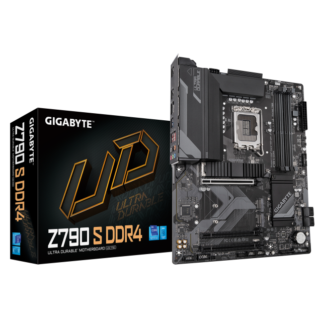 Дънна платка GIGABYTE Z790 S, LGA1700, 4 x DDR4, 3 x M.2, 4 x SATA 6Gb/s, HDMI, DP, ATX