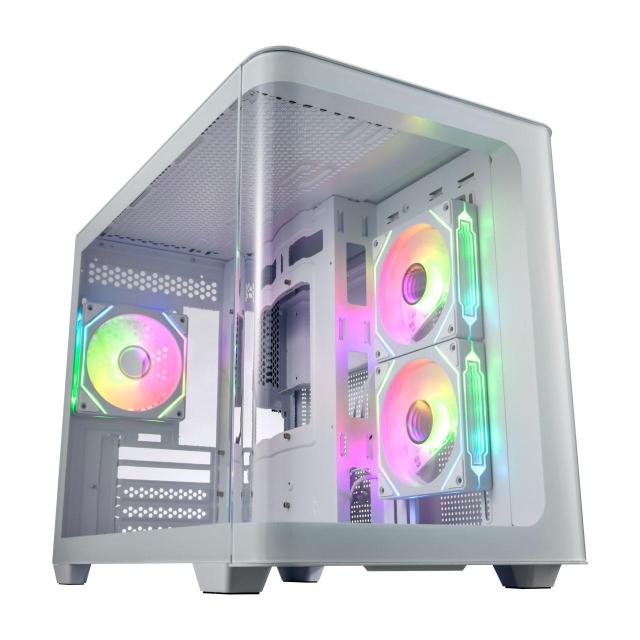 Кутия FSP S380-WA ARGB, Mid-Tower, 2 x USB 3.0, 1 x USB Type-C, Micro ATX, Mini-ITX