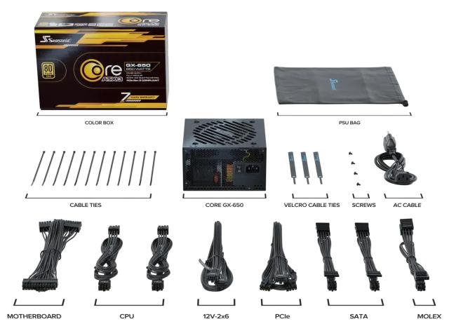 Захранване Seasonic CORE GX-650 V2, 650W, Active PFC, 80 PLUS Gold, ATX 3.1, PCIe 5.1, Fully Modular