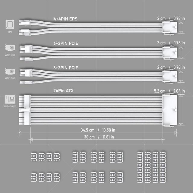 Удължителни кабели EZDIY-FAB EZ-EZDPI212-1, White