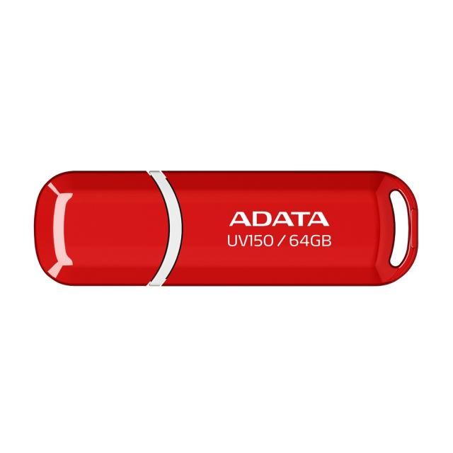 USB памет ADATA UV150 64GB, USB 3.2 Gen1 (USB 5Gbps), RED