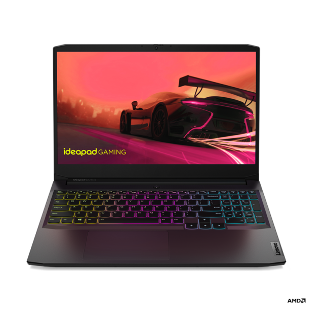 Лаптоп Lenovo IdeaPad Gaming 3 15ACH6, AMD Ryzen 5 5500H 4C (3.3/4.2GHz, 8MB), 15.6" (39.62cm) Full HD IPS 144Hz Anti-Glare Display, NVIDIA GF RTX 2050 4GB, 16GB DDR4, 512GB SSD NVMe, 2x USB 3.2 Gen 1, 1x USB Type-C, HDMI, Free DOS