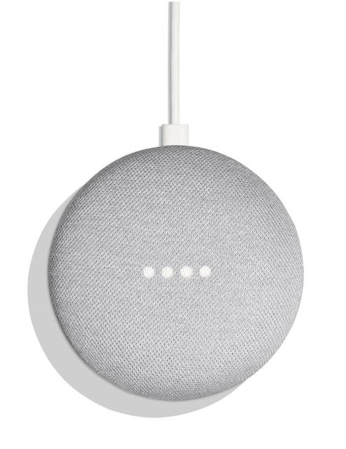 Тонколона Google Home mini Speaker, Wireless / Bluetooth, контрол чрез гласови команди, micro USB, Сив