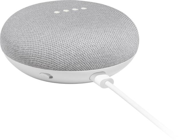 Тонколона Google Home mini Speaker, Wireless / Bluetooth, контрол чрез гласови команди, micro USB, Сив