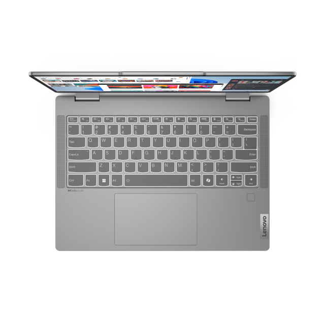 Лаптоп Lenovo IdeaPad 5 2-in-1 14IRH9, Intel Core™ i7-13620H 10C (2.4/4.9 GHz, 24MB Cache), 14.0" (35.56 cm) OLED 400nits Glare Touchscreen Display, 16GB LPDDR5X, 1TB SSD NVMe, 2x USB 3.2 Gen 2 Type-C, HDMI, Windows 11 Home