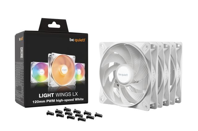 Комплект вентилатори be quiet! Fan Pack 3-in-1 3 x 120mm, RGB LED, LIGHT WINGS LX 120mm PWM