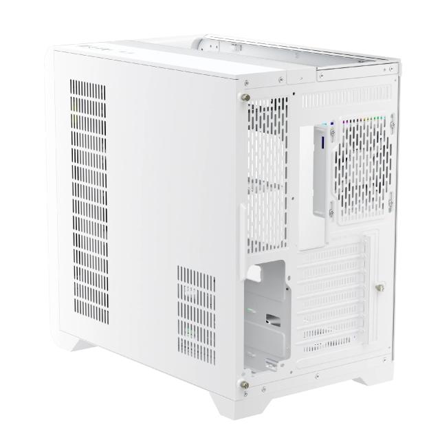 Кутия 1stPlayer RT7 White, Middle Tower, 2 x USB 3.0, 1 x USB Type-C 3.1, LED display, ATX/mATX/Mini-ITX